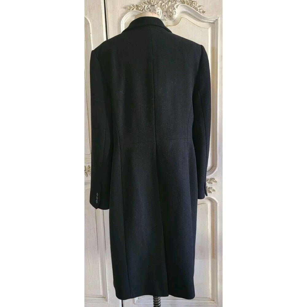 Vintage Murano Wool blend  Long Coat Women's Size 12 Black Button - Picture 6 of 15